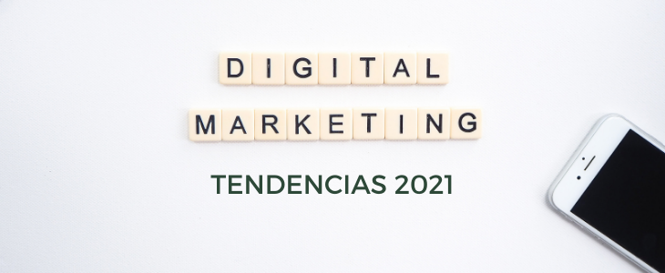 móvil que simboliza las tendencias de marketing digital en 2021