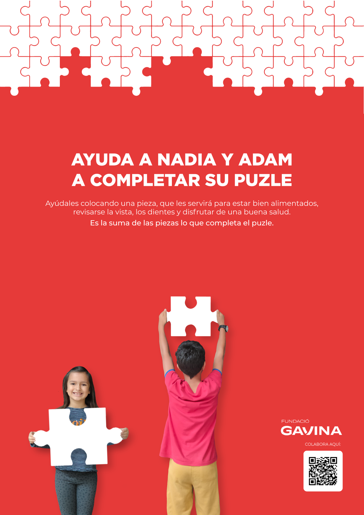 Cartel campaña fundraising Navidad fundación Gavina